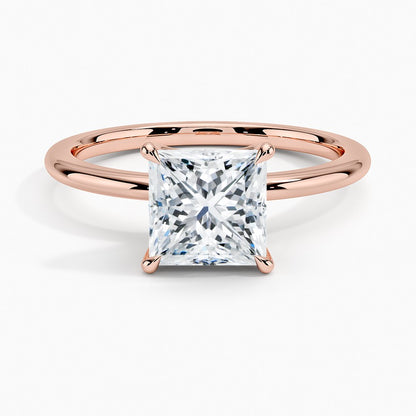 Princess Shape Engagement Rings | 14k Rose Gold