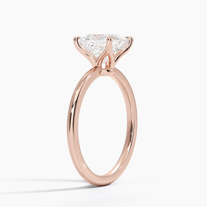 Princess Shape Engagement Rings | 14k Rose Gold